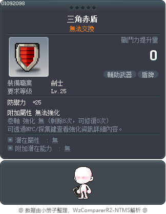 三角赤盾 Tooltip
