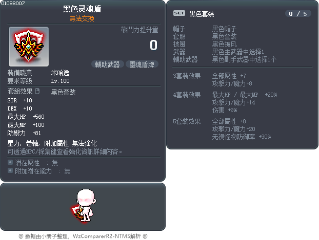 黑色灵魂盾 Tooltip
