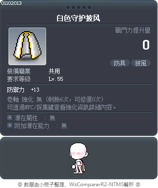 白色守护披风 Tooltip