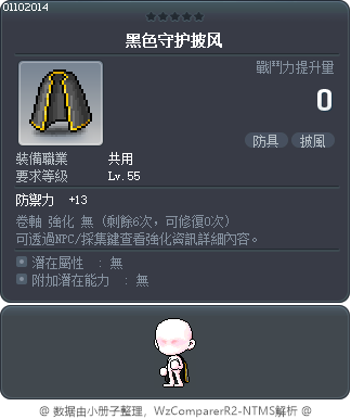 黑色守护披风 Tooltip