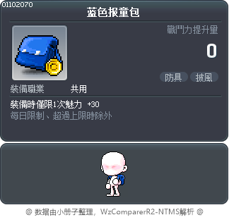 蓝色报童包 Tooltip