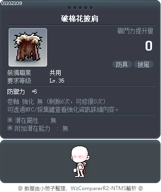 破棉花披肩 Tooltip