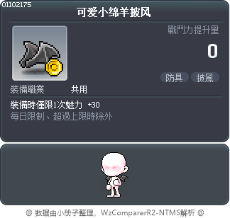可爱小绵羊披风 Tooltip