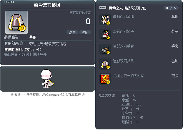 暗影双刀披风 Tooltip