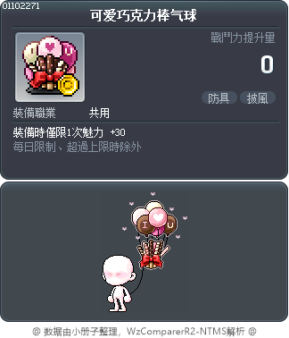 可爱巧克力棒气球 Tooltip
