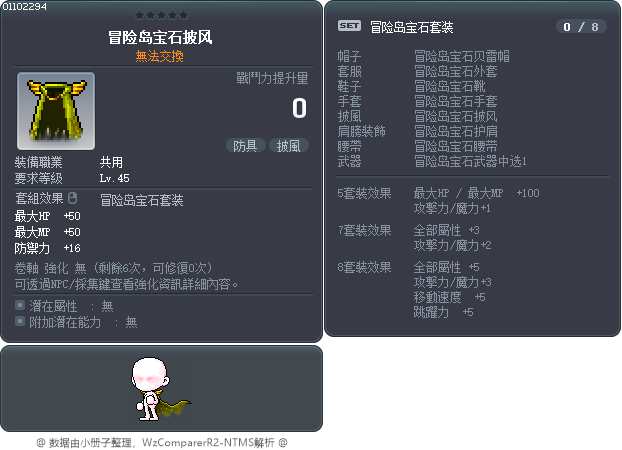 冒险岛宝石披风 Tooltip