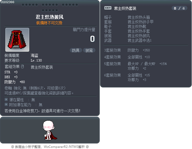 君主炽热披风 Tooltip