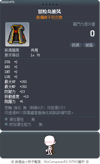 冒险岛披风 Tooltip