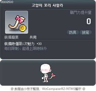 고양이 꼬리 샤랄라 Tooltip