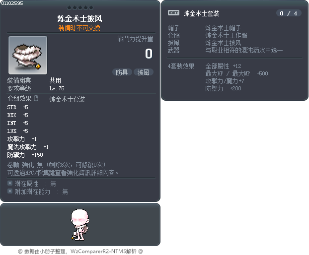 炼金术士披风 Tooltip