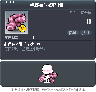 柴郡猫的狐狸围脖 Tooltip