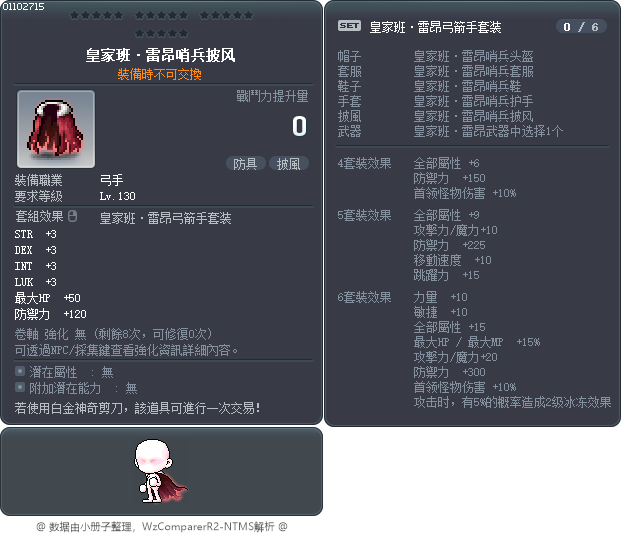 皇家班·雷昂哨兵披风 Tooltip