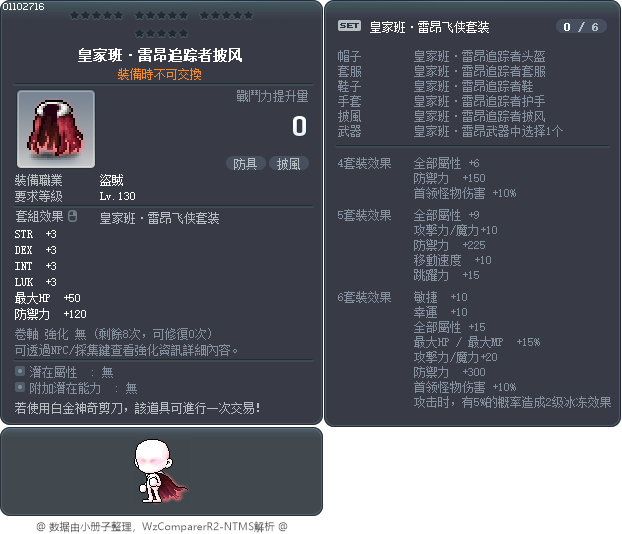 皇家班·雷昂追踪者披风 Tooltip