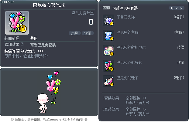 巴尼兔心形气球 Tooltip