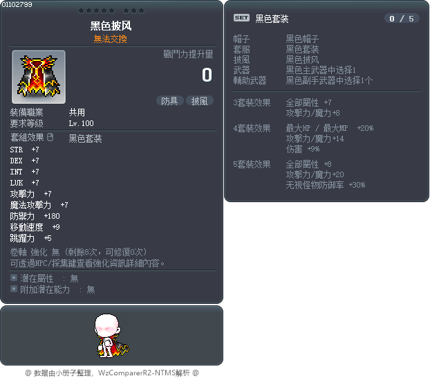 黑色披风 Tooltip