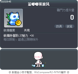 蓝嘟嘟熊披风 Tooltip