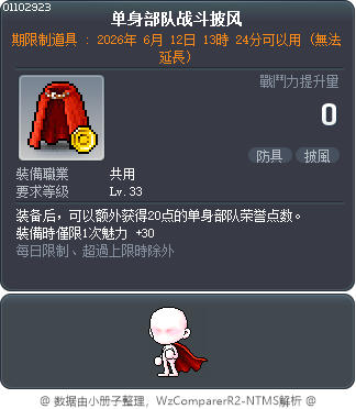 单身部队战斗披风 Tooltip