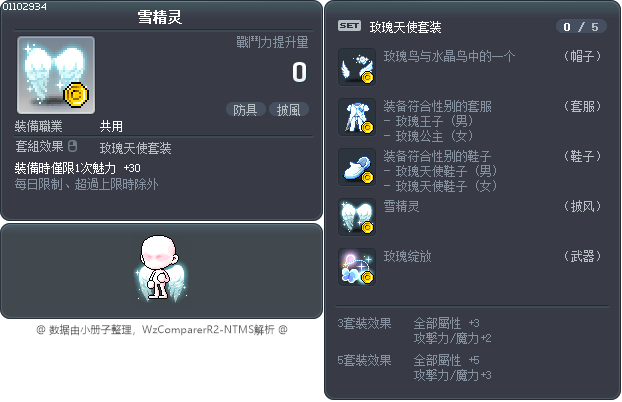 雪天使 Tooltip