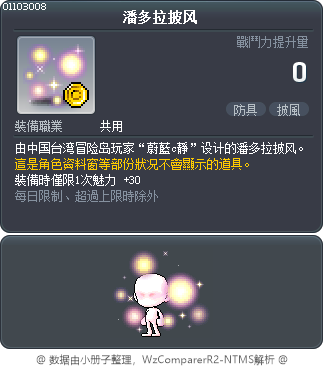 潘多拉披风 Tooltip