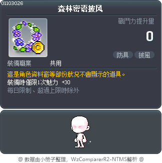 森林密语披风 Tooltip