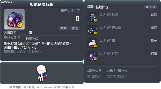 极地探险背囊 Tooltip