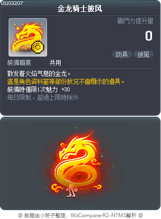 金龙骑士披风 Tooltip