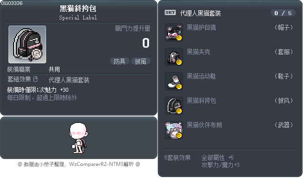 黑猫斜挎包 Tooltip