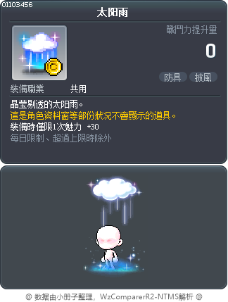 太阳雨 Tooltip