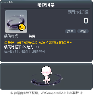 暗夜风暴 Tooltip