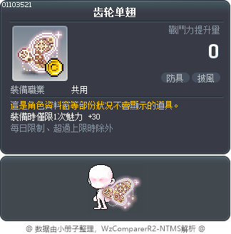 齿轮单翅 Tooltip