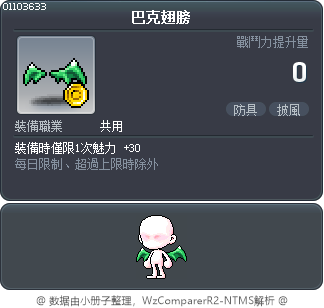 巴克翅膀 Tooltip
