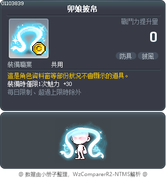 卯娘披帛 Tooltip