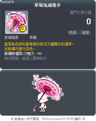 草莓兔油纸伞 Tooltip