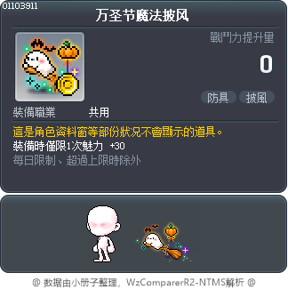 万圣节魔法披风 Tooltip