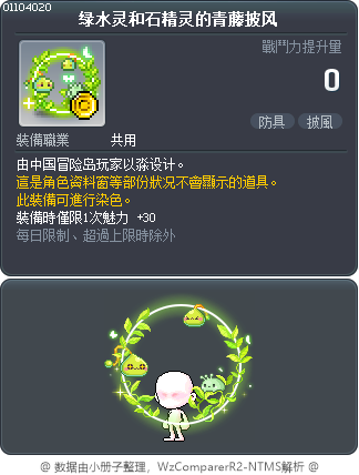 绿水灵和石精灵的青藤披风 Tooltip