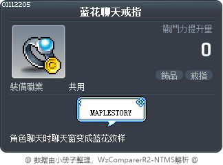 蓝花聊天戒指 Tooltip