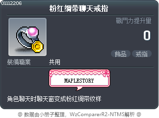 粉红绸带聊天戒指 Tooltip