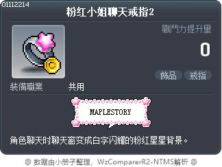 粉红小姐聊天戒指2 Tooltip