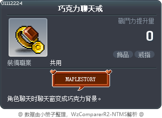 巧克力聊天戒 Tooltip
