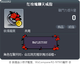 红玫瑰聊天戒指 Tooltip
