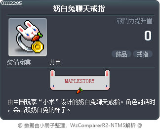 奶白兔聊天戒指 Tooltip