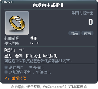 百发百中戒指Ⅱ Tooltip