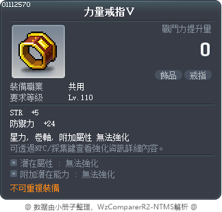 力量戒指Ⅴ Tooltip