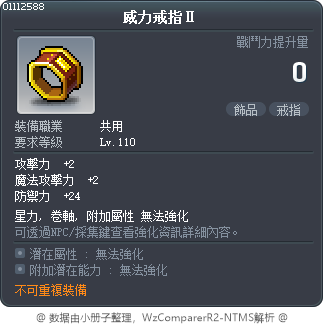 威力戒指Ⅱ Tooltip