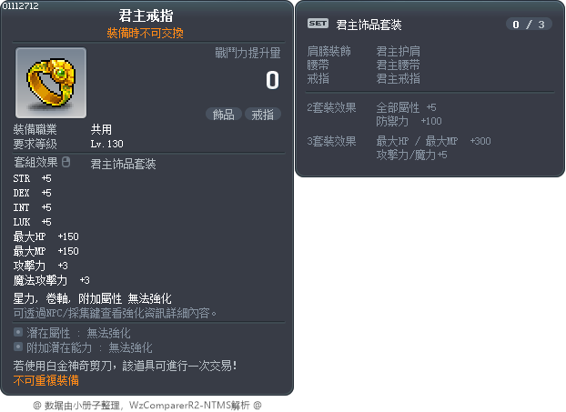 君主戒指 Tooltip