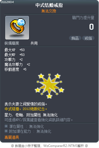 中式结婚戒指 Tooltip