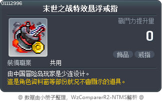末世之战特效悬浮戒指 Tooltip