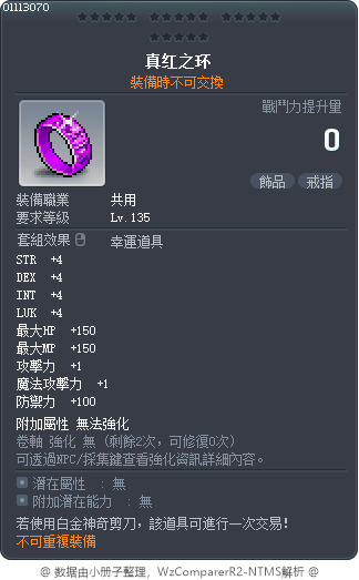 真红之环 Tooltip
