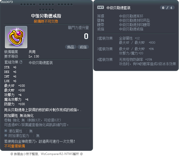 中级贝勒德戒指 Tooltip