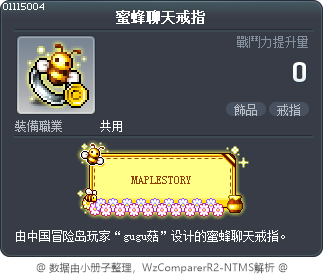 蜜蜂聊天戒指 Tooltip